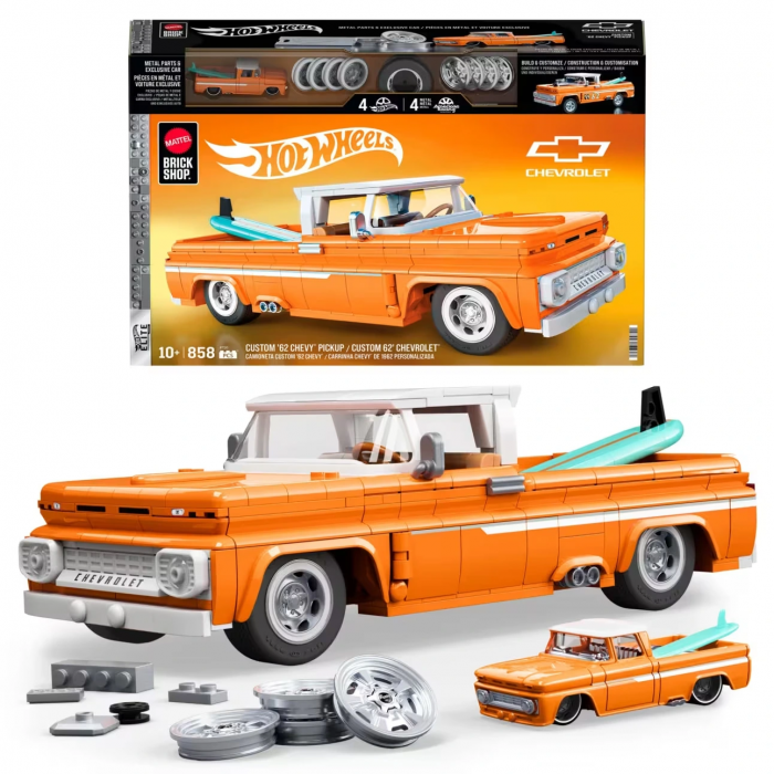 Mattel Brick Shop Hot Wheels Custom '62 Chevy Pickup Oyuncağı Seti