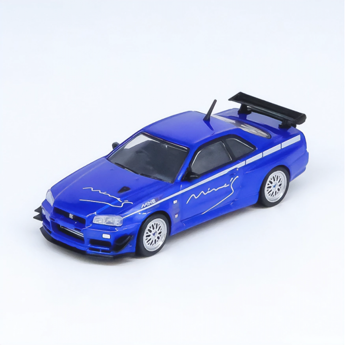 イノモデルズ1/64 Nissan Skyline R32 MINES GT-R INNO64 1:64 Nissan Skyline GT-R R34 V-Spec Tuned by Mine's Diecast