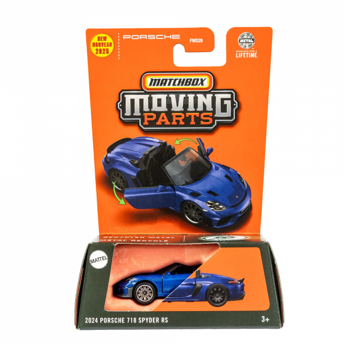 Matchbox Moving Parts – 2024 Porsche 718 Spyder RS | 1:64