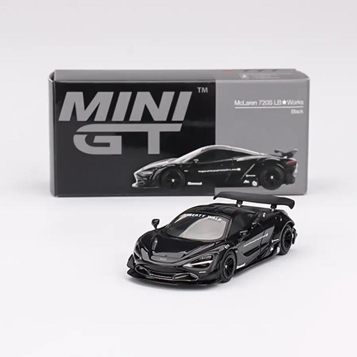 Mini GT 1/64 McLaren 720S LB Works Black – Liberty Walk Model Araba