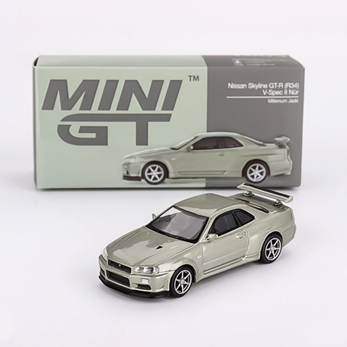 Mini GT 1:64 Nissan Skyline GT-R R34 V-Spec II Nür Millenium Jade