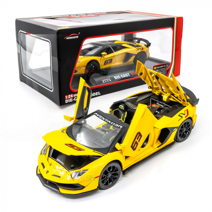 MINIAUTO 1:24 Lamborghini Aventador SVJ 63 Roadster - 24303 – Üst