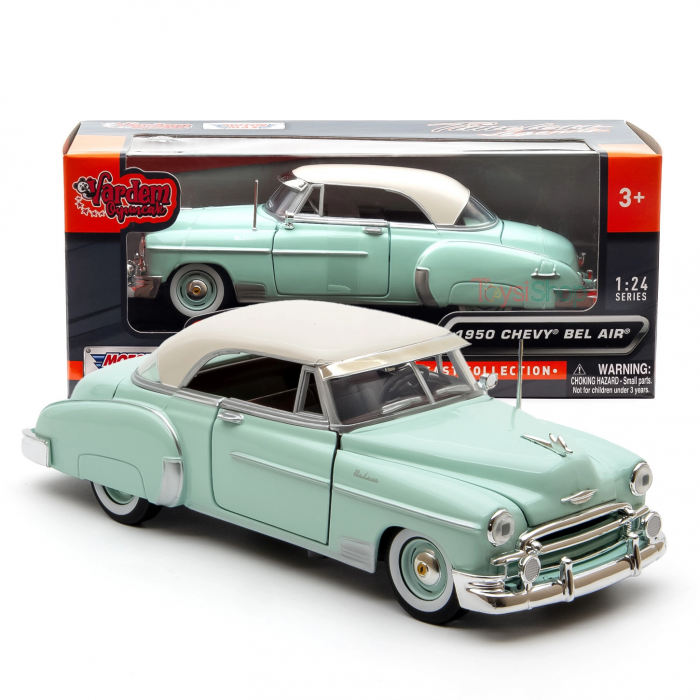 1954 Chevrolet Bel Air ダイキャストモデル Motor Max 1:24 Chevy Bel Air Yeşil – Die Cast Model Araba 73268