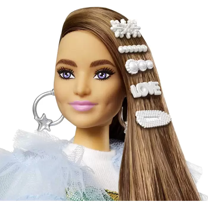 Barbie Extra Renkli Elbiseli Bebek ve Hayvan Arkadaşı Timsah (GYJ78)