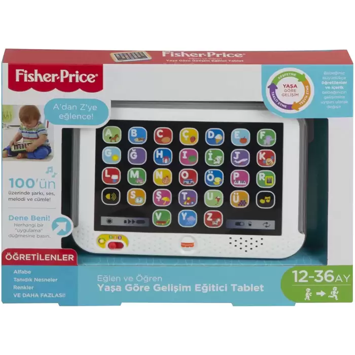 Fisher-Price Eğlen & Öğren Yaşa Göre Gelişim Eğitici Tablet (Türkçe),CLK64