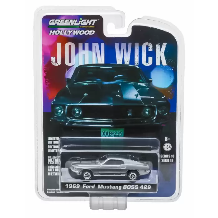 Greenlight John Wick (2014) - 1969 Ford Mustang BOSS 429 Solid Pack 44780-E