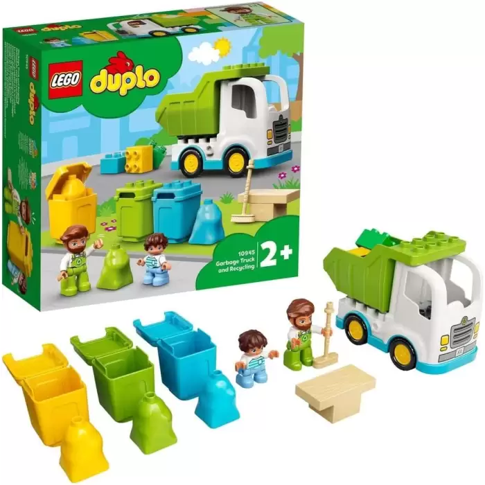 LEGO DUPLO Kasabası Çöp Kamyonu ve Geri Dönüşüm 10945 (19 Parça)