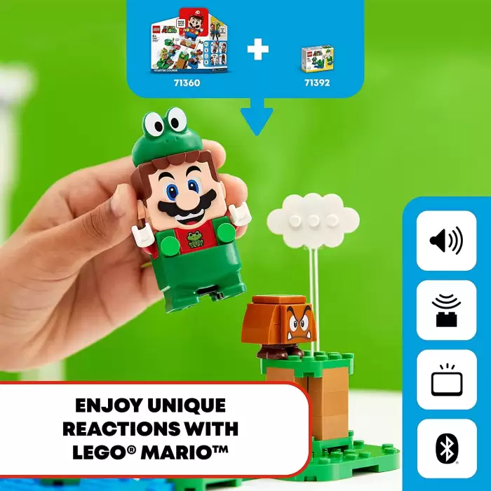 LEGO® Super Mario™ Frog Mario Güçlendirme Paketi 71392 - Yaratıcı Çocuklar için Koleksiyonluk Oyuncak Yapım Seti (11 Parça)
