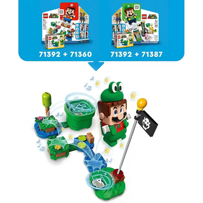 LEGO® Super Mario™ Frog Mario Güçlendirme Paketi 71392 - Yaratıcı Çocuklar için Koleksiyonluk Oyuncak Yapım Seti (11 Parça)