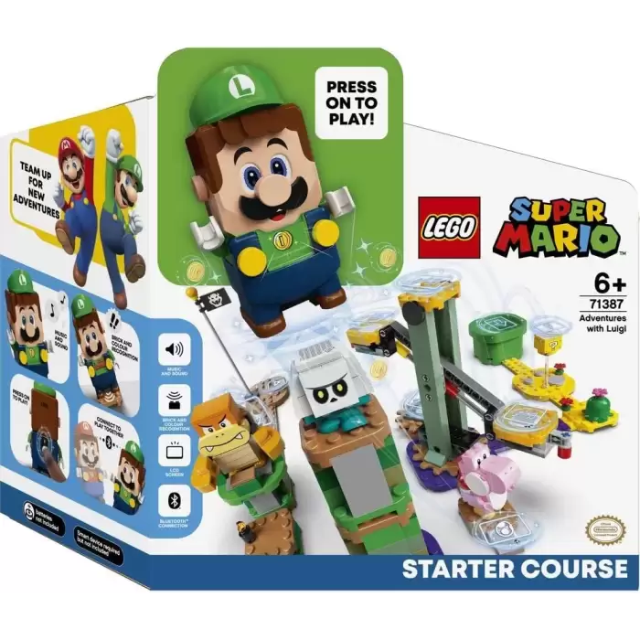 LEGO® Super Mario™ Luigi ile Maceraya Başlangıç Seti 71387 - Yaratıcı Çocuklar için Koleksiyonluk Oyuncak Yapım Seti (280 Parça)