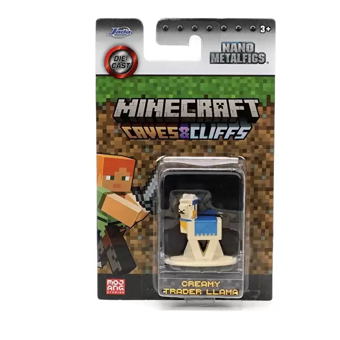 Minecraft Nano Metal Figür - Caves & Cliffs - Creamy Trader Llama