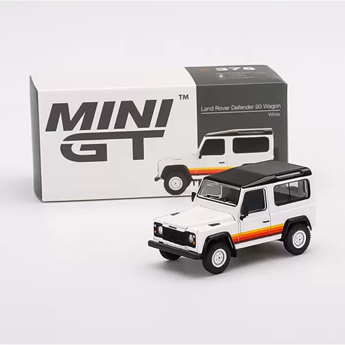 Mini GT Land Rover Defender 90 Wagon White - 378