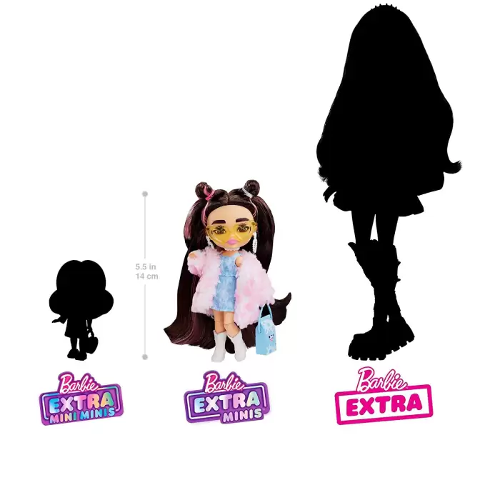 Barbie Extra Mini, Kumral Saçlı Barbie Ekstra Minis Bebek , HKP90