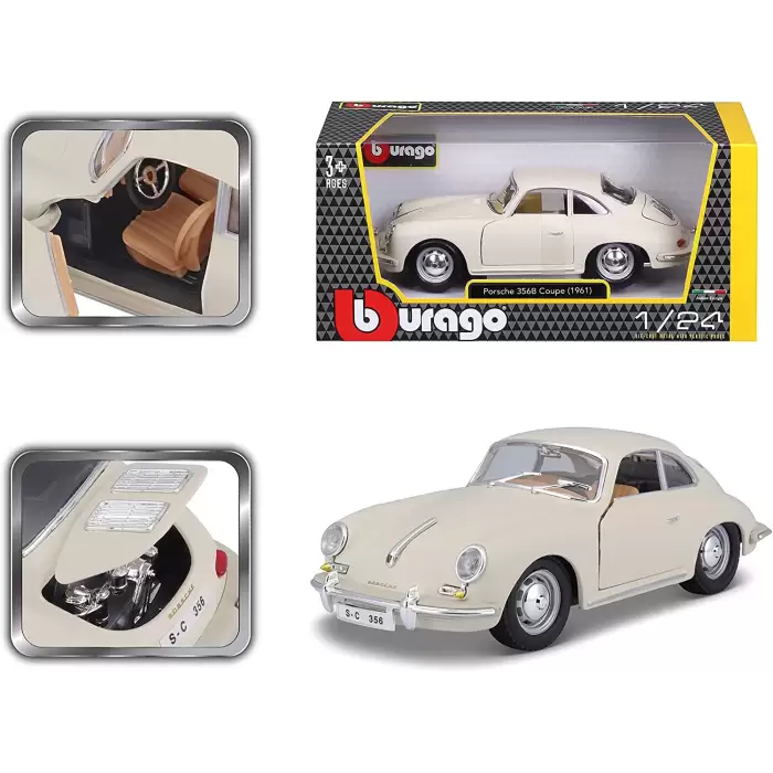 Bburago 1:24 Porsche 356B Coupe - Bej (1961)