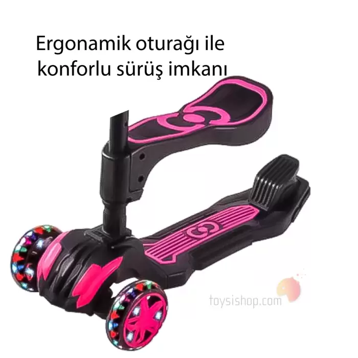 Cool Wheels Combo Oturaklı Scooter Pembe - FR59564