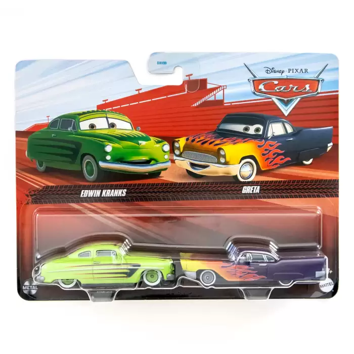Disney Pixar Cars - Edwin Kranks ve Greta , DXV99-HTX06