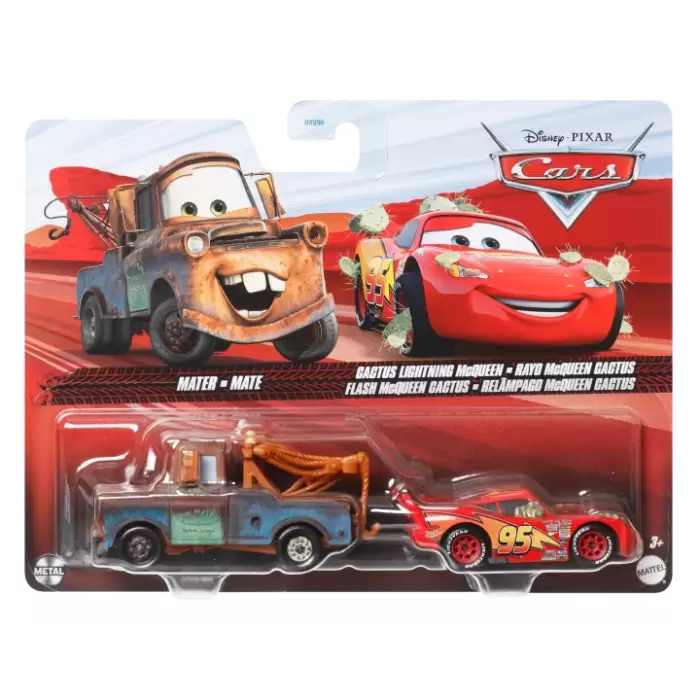 Disney Pixar Cars - Mater ve Cactus Lightning McQueen , DXV99-HTX10