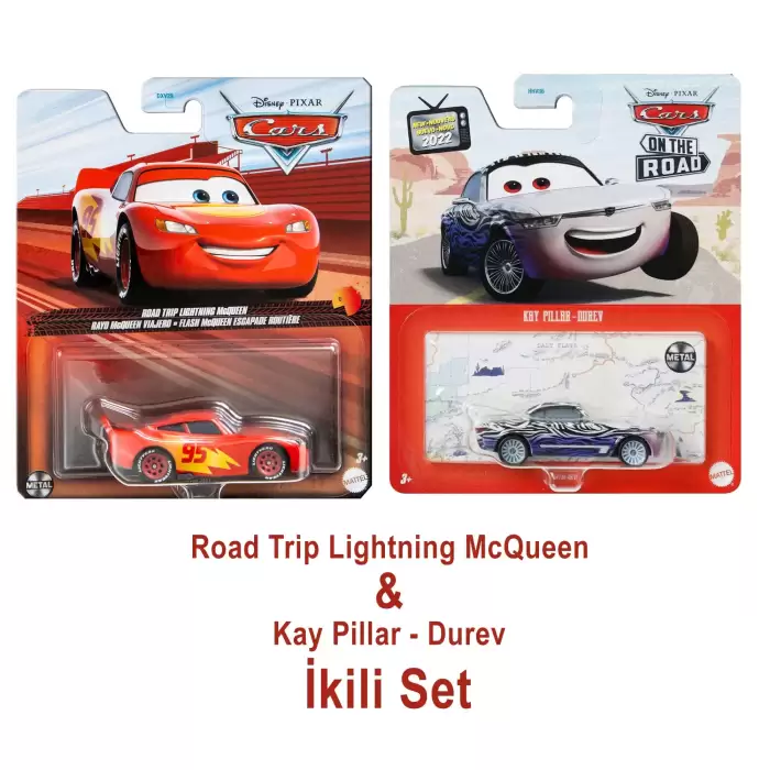 Disney Pixar Cars - Road Trip Lightning McQueen & Kay Pillar - İkili Setler