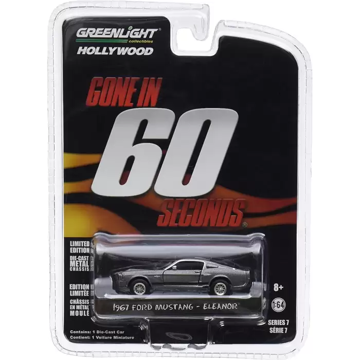Greenlight 1:64 Gone in Sixty Seconds (2000) - 1967 Custom Ford Mustang “Eleanor” Solid Pack 44742