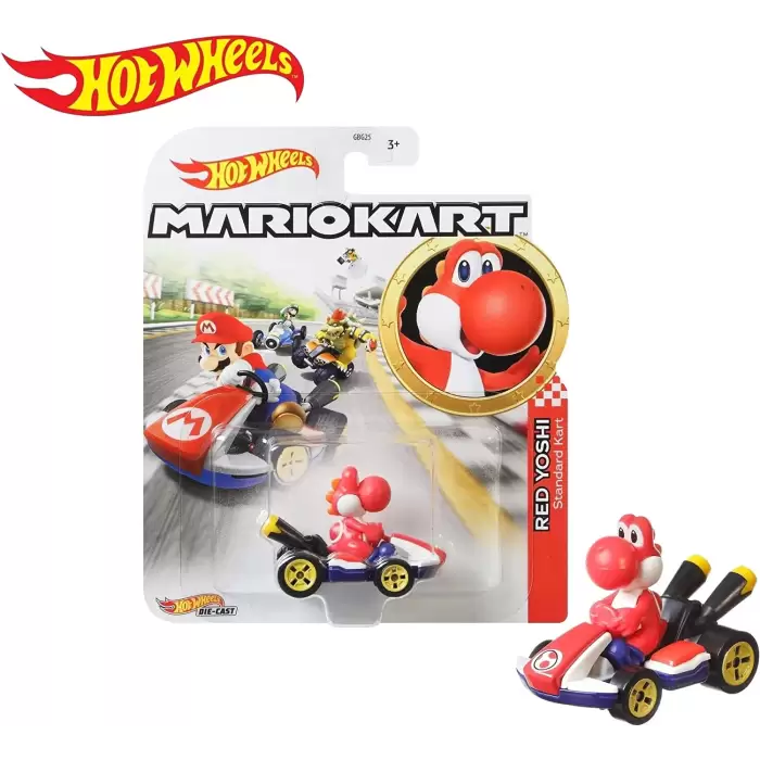 Hot Wheels Mario Kart - Red Yoshi Standart Kart