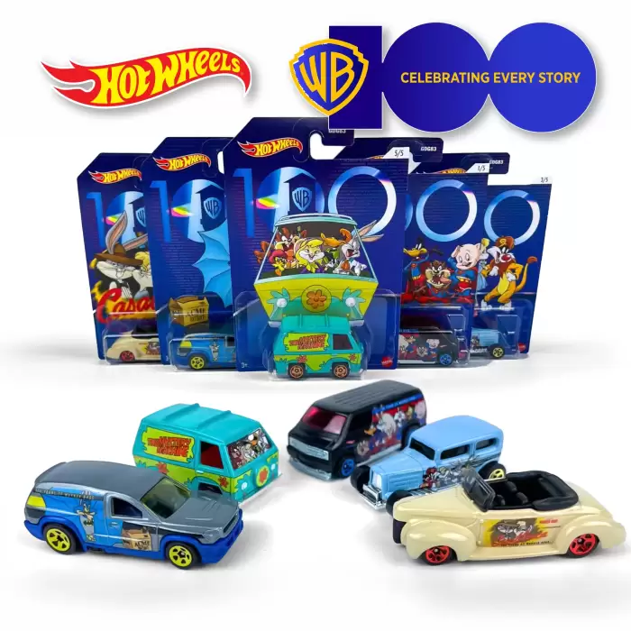 Hot Wheels Warner Bros 100. Yıl Temalı Arabalar 5li Set HMV73