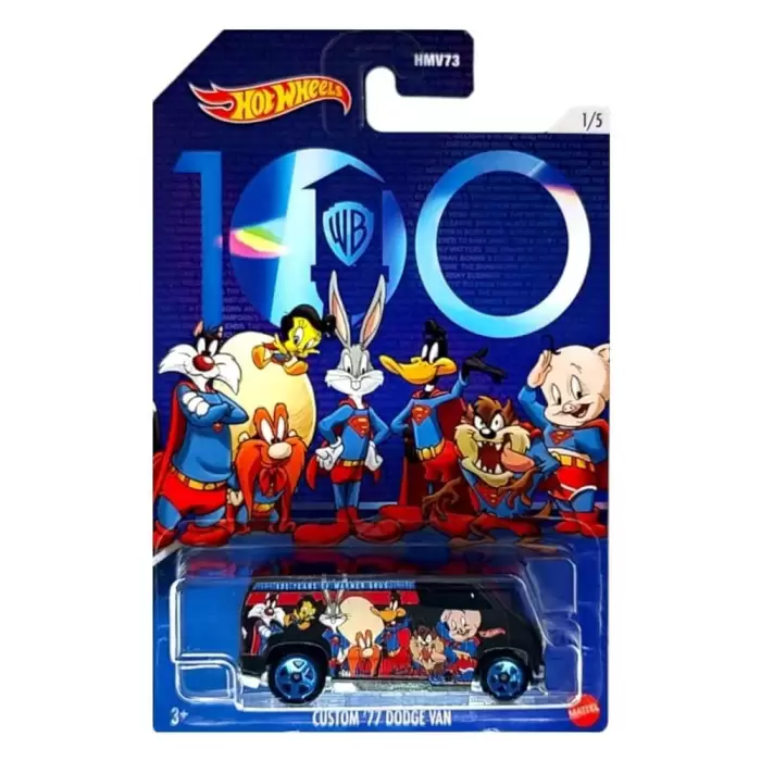 Hot Wheels Warner Bros 100. Yıl Temalı Araçlar - Custom 77 Dodge Van