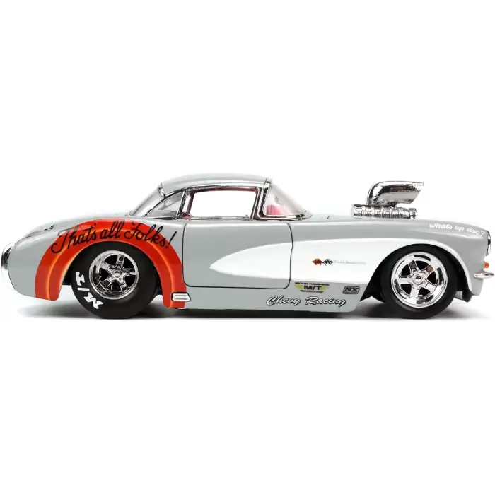 Jada 1:24 , Bugs Bunny Figür ve1957 Chevrolet Corvette Araç, 253255041