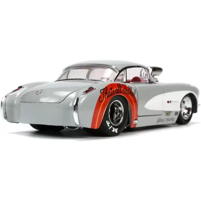 Jada 1:24 , Bugs Bunny Figür ve1957 Chevrolet Corvette Araç, 253255041