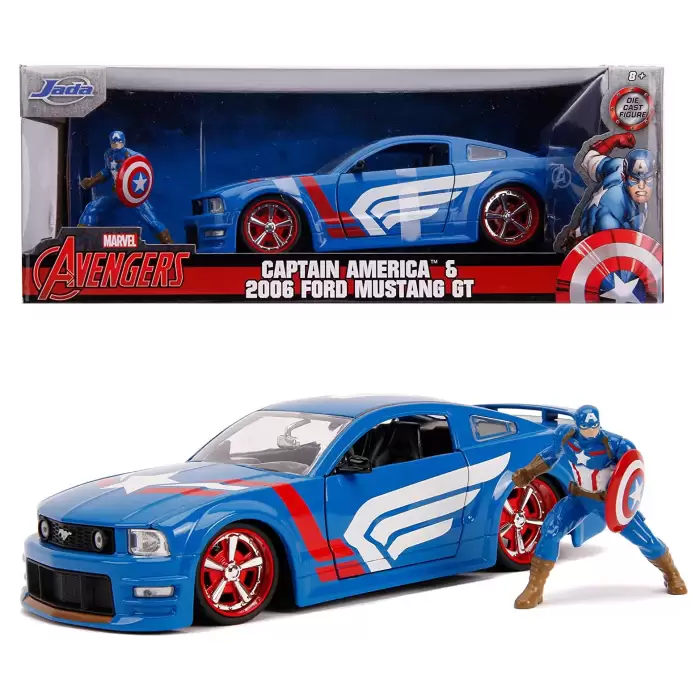 Jada - 1:24 Captain America & 2006 Ford Mustang GT