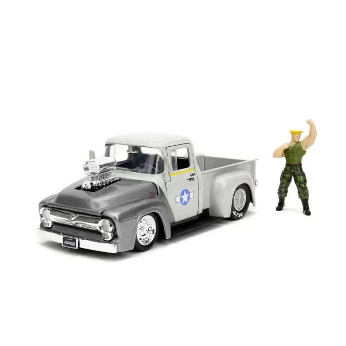 Jada 1:24 , Street Fighter Guile Figür &1956 Ford Pickup, 253255057