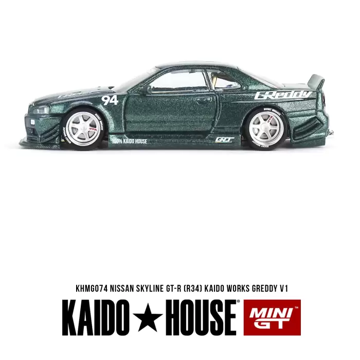 [KaidoHouse-MiniGT] Nissan Skyline GT-R (R34) Kaido Works GReddy V1 - KHMG074