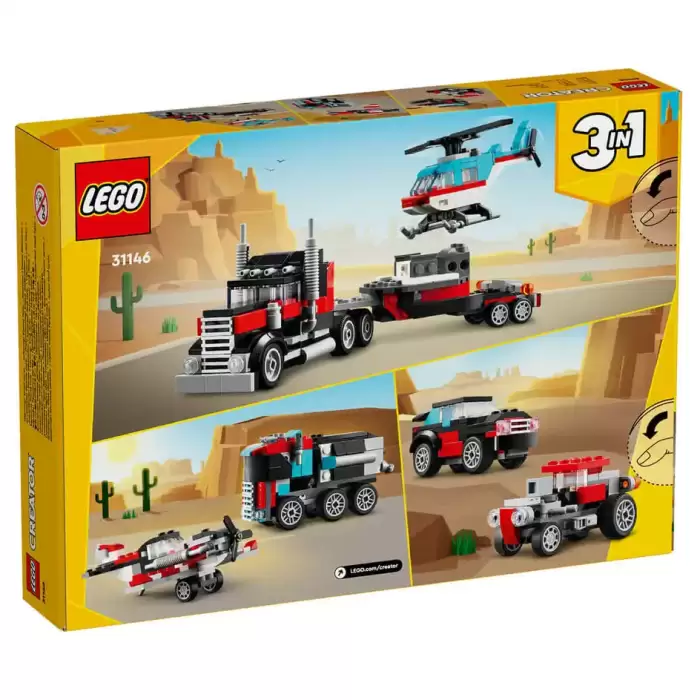 LEGO® Creator Helikopterli Açık Kasa Kamyon - 31146