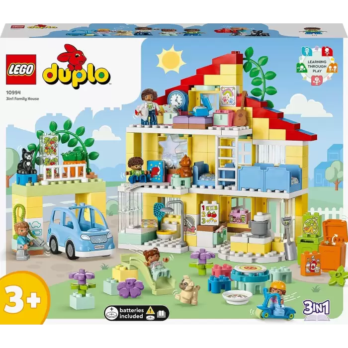 LEGO DUPLO Town 3ü Bir Arada Aile Evi (218 Parça) 10994