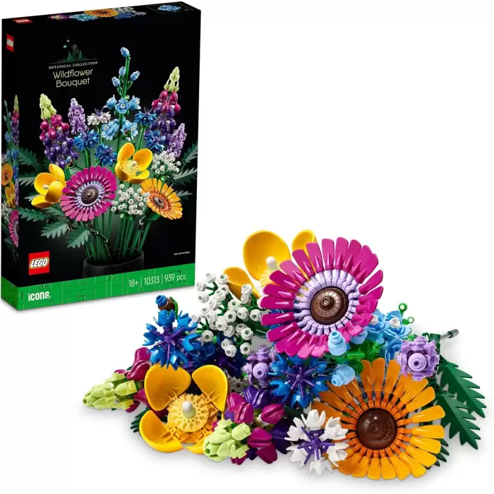 LEGO Icons Kır Çiçekleri Buketi Yapım Seti, 10313