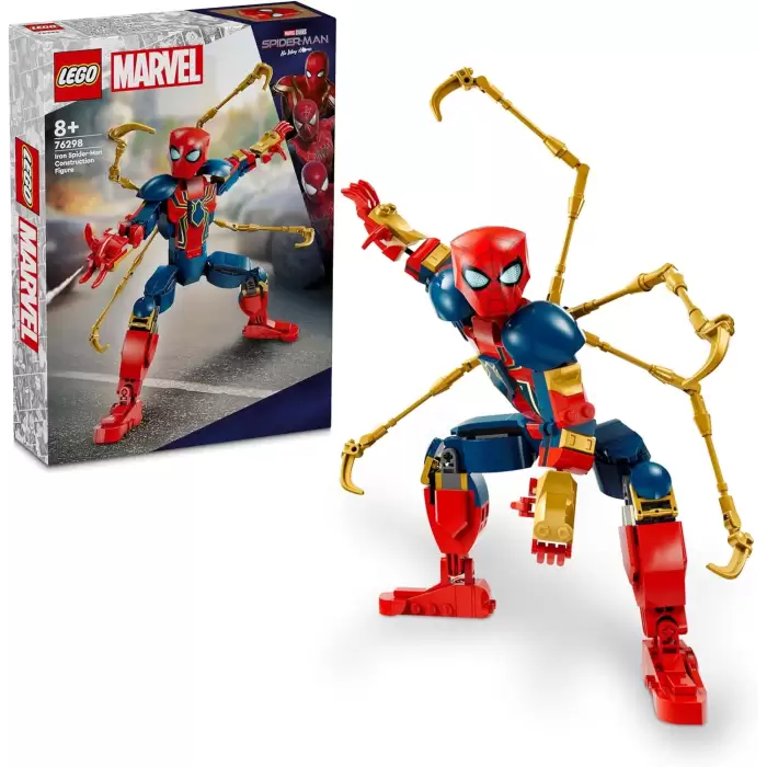 LEGO Marvel Iron Örümcek Adam Yapım Figürü ,76298