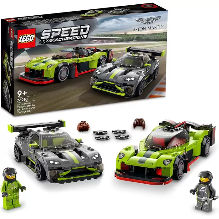 LEGO Speed Champions Aston Martin Valkyrie AMR Pro ve Aston Martin Vantage GT3 76910