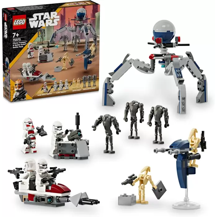 LEGO Star Wars Klon Trooper ve Savaş Droidi Savaş Paketi Seti , 75372