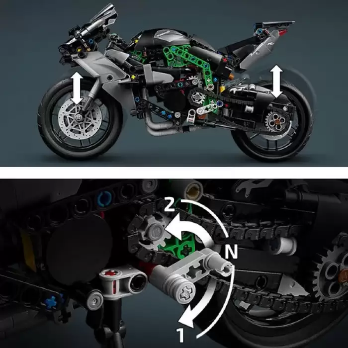 LEGO Technic Kawasaki Ninja H2R Motosiklet, 42170