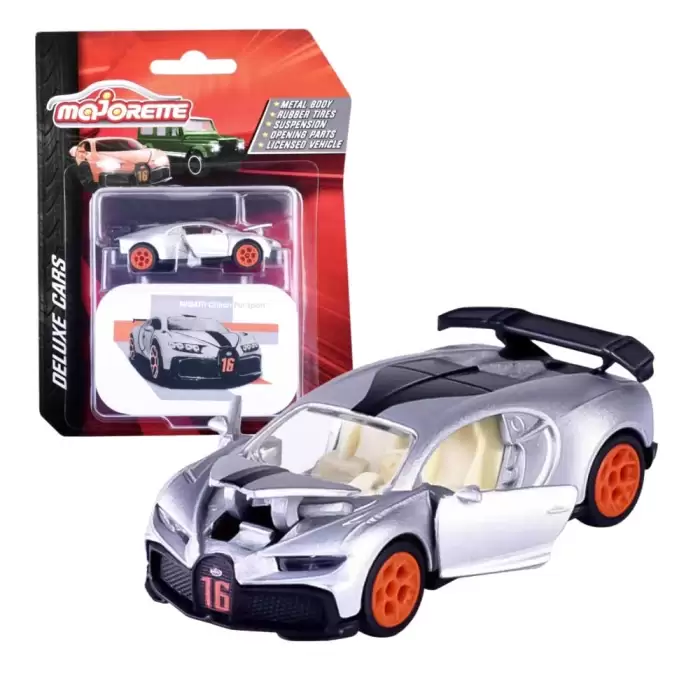 Majorette Deluxe Cars - Bugatti Chiron Pur Sport Silver