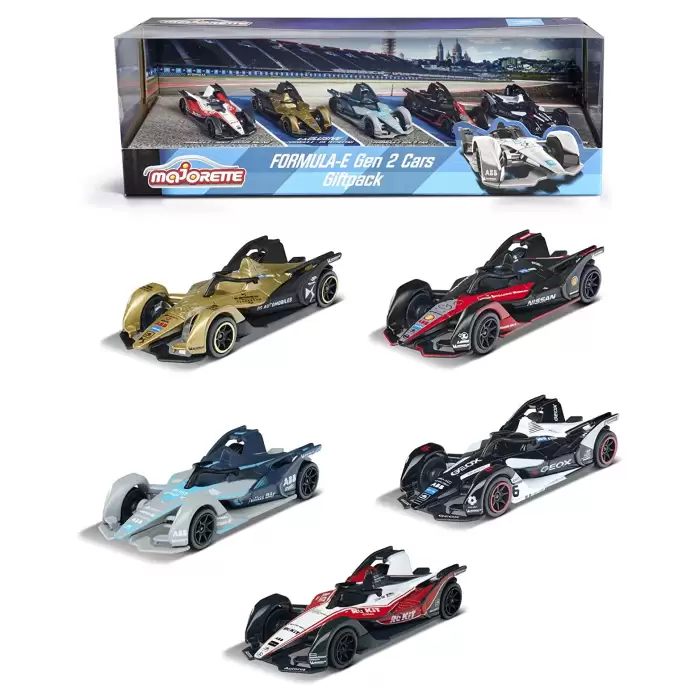 Majorette Formula-E Gen 2 - 5 Araçlı Hediye Paketi