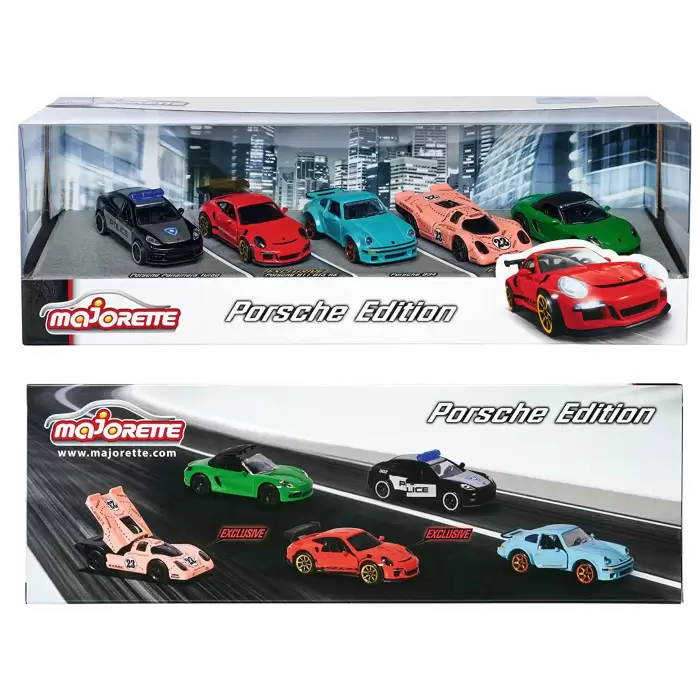Majorette Porsche Edition- 5 Araçlı Hediye Paketi