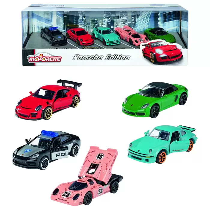 Majorette Porsche Edition- 5 Araçlı Hediye Paketi