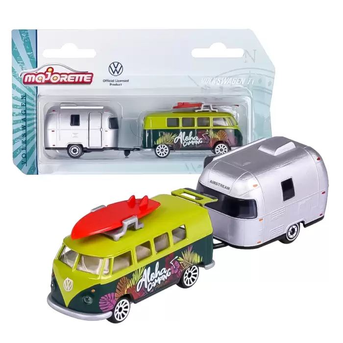 Majorette Volkswagen Original Trailer & T1 Yeşil