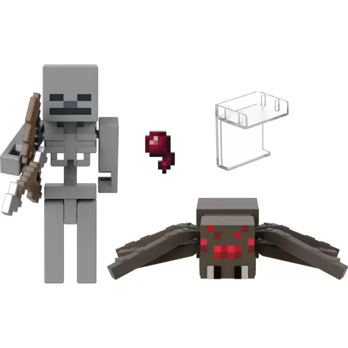 Minecraft Skeleton Spider Jockey - İkili Figür Seti HLB29
