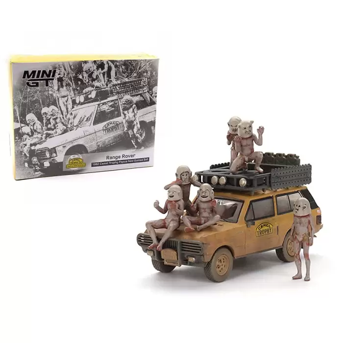 Mini GT 1/64 Range Rover 1982 Camel Trophy Papua New Guinea Set MGTS0006