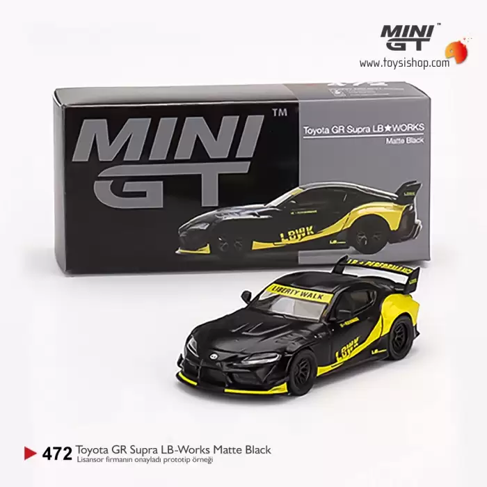 Mini GT Toyota GR Supra LB-Works Matte Black - 472