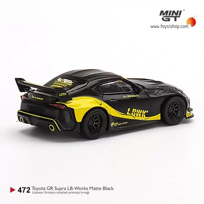 Mini GT Toyota GR Supra LB-Works Matte Black - 472