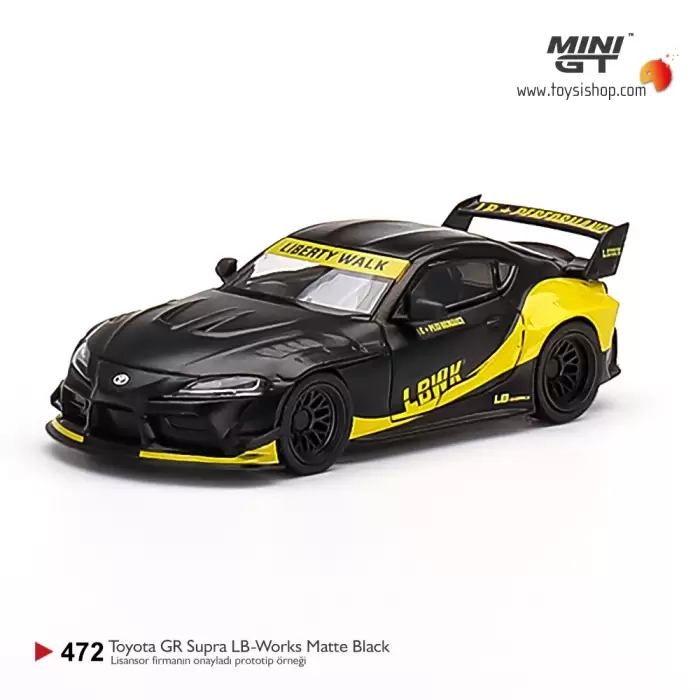 Mini GT Toyota GR Supra LB-Works Matte Black - 472