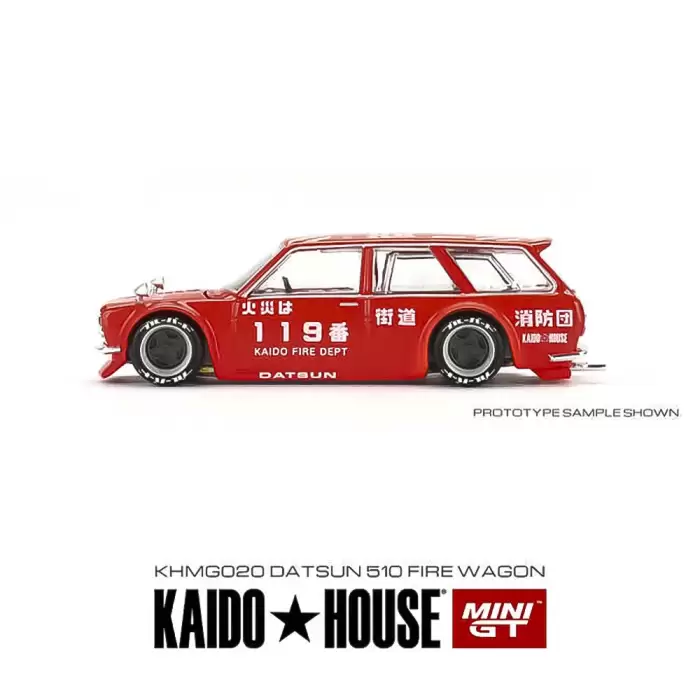 Mini GT KaidoHouse Datsun KAIDO 510 Wagon FIRE V1 KHMG020