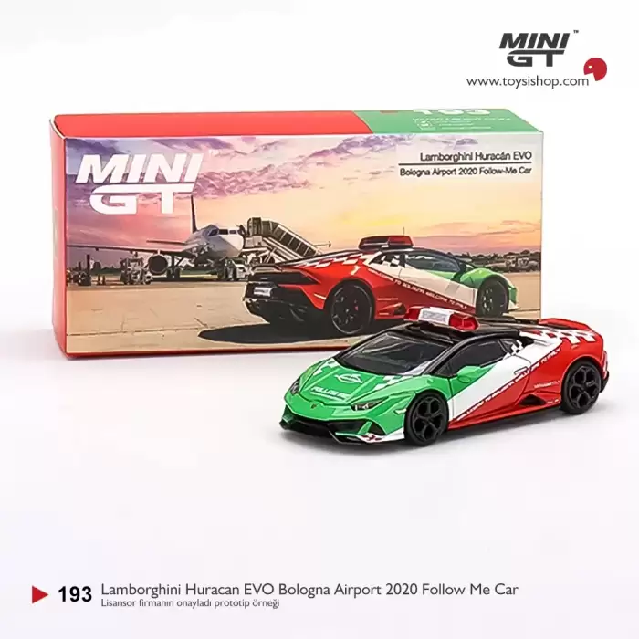 Mini GT Lamborghini Huracan EVO Bologna Airport 2020 Follow Me Car - 193